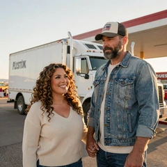 Brook and Jonny Rogers, reefer couple I-40, Highway Social trucker dating success story