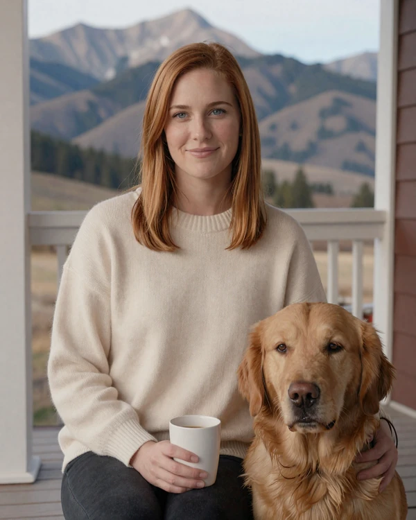 Tess, 39, Sheridan Wyoming schoolteacher with golden retriever - trucker dating profile