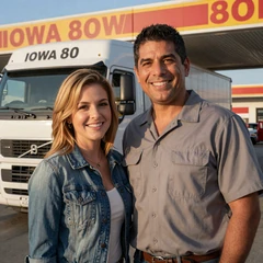 Tony V. reefer driver and Rachel Houston nurse - Iowa 80 trucker dating couple