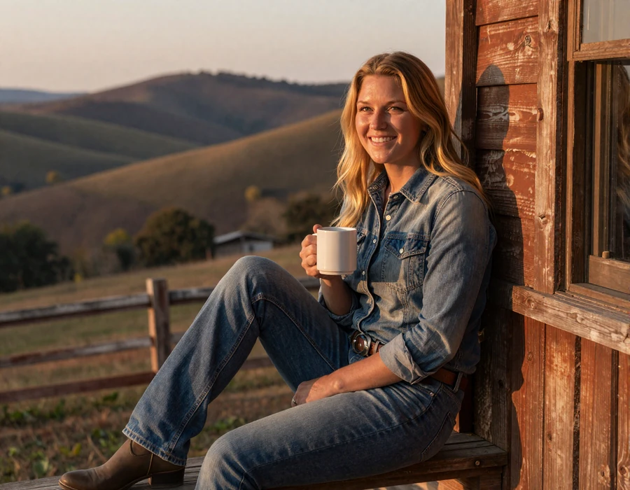 Arkansas country woman on her farmhouse porch - Highway Social trucker dating Arkansas member